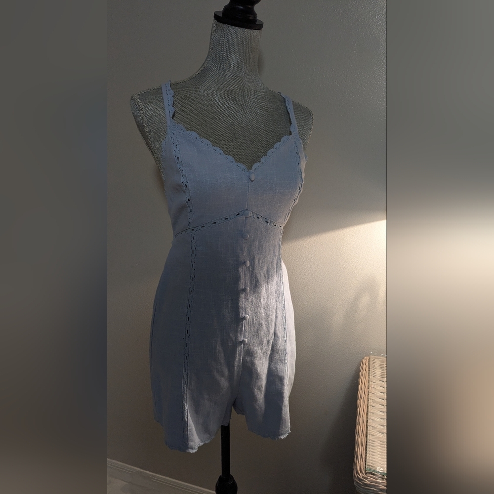 MABLE powder blue Romper shorts Small-5
